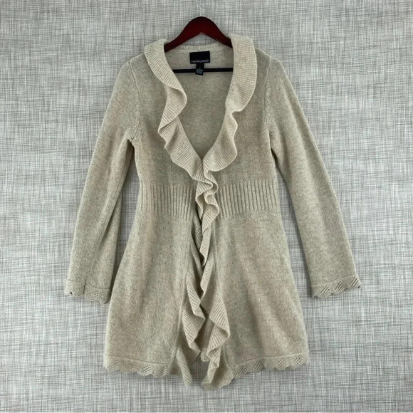 Cynthia Rowley Cardigan M wool angora light weight 0184 - Picture 1 of 7